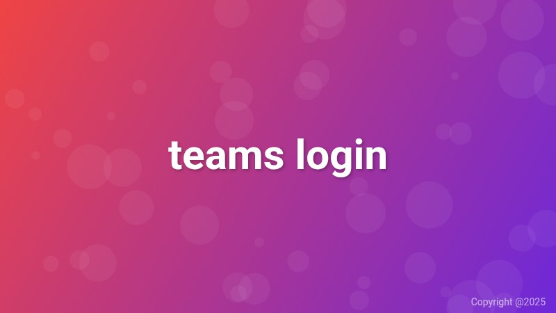 teams login
